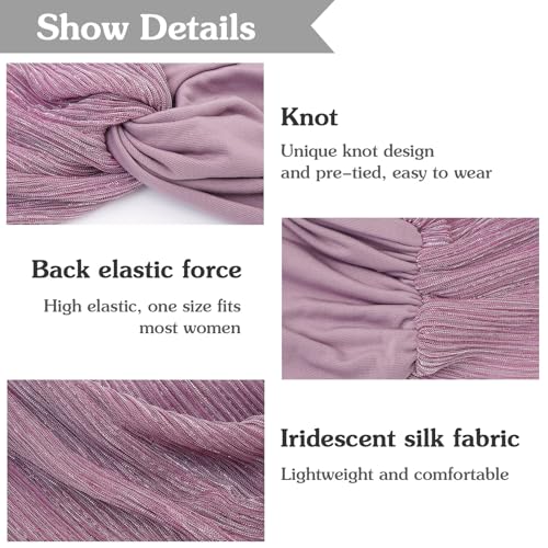 XYIYI Chemo Headwear Turban for Women, Cancer Patients Head Wrap Cover Hat for Hair Loss - color: Purple