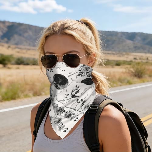 Head Scarf Hair Neck Scarves for Women Fashion Silk Satin Purse Bag Scarfs Handbags Bandana Neckerchief - color: Black White Goth Moon