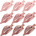 9 Pack Flat Hair Clips for Women, Matte Claw Clips for Thick & Thin Hair (Pink) - color: Pink-Regular