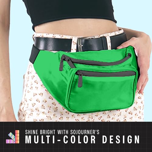 Green Fanny Pack Belt Bag I Mens Fanny Packs for Women Fashionable - Crossbody Bag Bum bag Waist Bag Waist Pack - Hands Free for Hiking, Running, Travel, Waterproof and more - color: Green