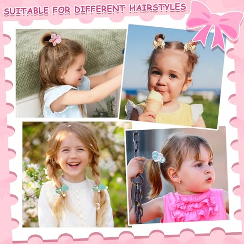 12PCS Ball Charm Hair Ties for Little Girls,Colored Camellia Bead Rubber Band Bubble Hair Ties with Balls No Damage Ponytail Holders for Toddler Girls (Pink, Light Purple, Blue,Rose Red, Green,Yellow) - color: Pink, Light Purple, Blue,Rose Red, Green, Yel