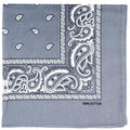 Raylarnia Bandana Multi-Purpose 100% Cotton Headbands for Women, 22 inch Paisley Cowboy Bandanas for Men - color: Light Grey