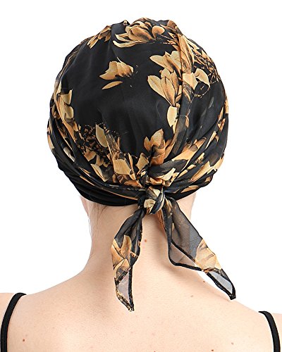 Chemo Headwear Turbans for Women Long Hair Head Scarf Headwraps Cancer Hats - color: Autumn Day