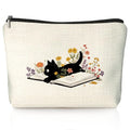 Cute Black Cat Flowers Make Up Bags for Women, Toiletry Bags, Make Up Travel Bag Organizer, Cute Black Cat Gifts for Women & Teen Girls, Cats Gifts Lovers - color: 02-Cat(03)