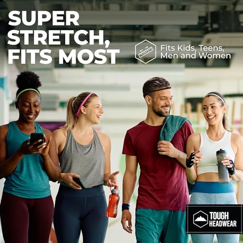 Thin Elastic Sports Headbands - Workout, Running, Soccer for Women & Men - color: Black, Gray, White - 6