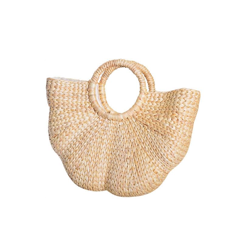 Women's Straw Shoulder Bag Women Large Woven Bag Round Handle Ring Tote Purse Retro Handbags Summer Travel Beach Handbag Hand Woven Straw Large Hobo Bag Big Capacity Handmade Bag for Girls Women C - color: Women's Straw Bag C