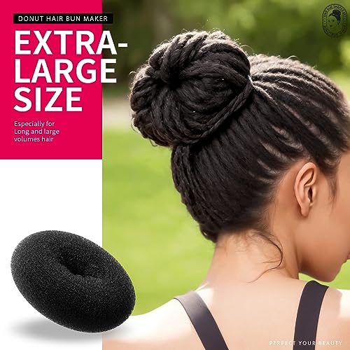 Teenitor Hair Styling Kit: 5 Bands, 20 Bobby Pins, 7 Chignons (2 Small, 2 Medium, 1 Large, 1 Extra-Large), Black - color: C-Black