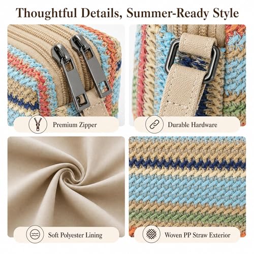 Small Crossbody Bag for Women - color: Bluestripe-horiz