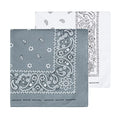 Levi’s All-Gender Multi-Purpose Bandana Gift Set – Headband, Wrap, Face & Neck Coverage - color: White/Gray, size: Pack 2