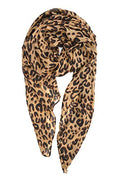 YOUR SMILE Ladies/Women's Lightweight Floral Print/Solid Color mixture Shawl Scarf For Spring Summer season - color: Leopard 1