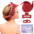 Heatless Curling Rod Headband, Upgraded 60" Extra Long Heatless Curls Headband Soft Hair Curlers to Sleep In Hair Rollers No Heat Curls (Red) - color: Red
