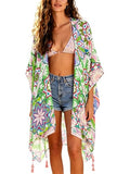 Breezy Lane Kimonos for Women Swimsuit Coverups Beach Cover Up Swimwear Cardigan Summer - color: Boho Green