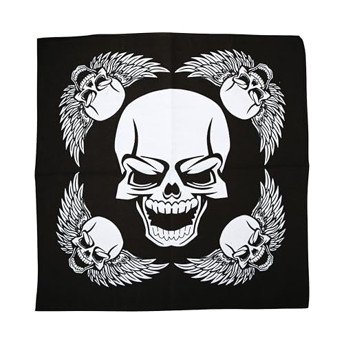 Motique Accessories Skull Bandana - color: Winged Skull