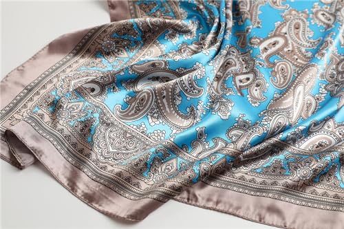 Headscarf Large Square Women Scarf 35" Fashion Scarves Silk Feeling Hairscarf - color: A110