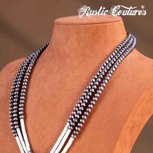 Montana West Rustic Couture's Western Jewelry Set for Women Cowgirl Vintage Western Necklace Earring - color: White