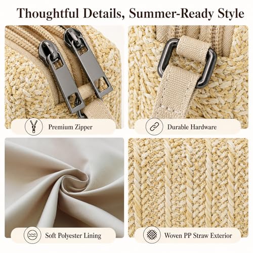 Small Crossbody Bag for Women - color: Strawyellow