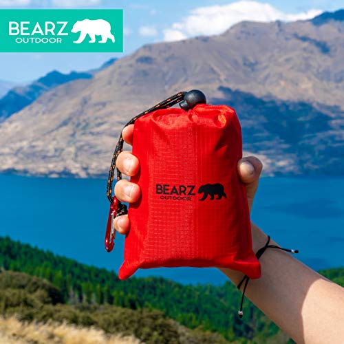 Pocket Blanket - Beach Blanket Waterproof Sandproof, Picnic Blankets Waterproof Foldable, Lightweight & Compact for Hiking, Camping, Travel, Festival Accessories - color: Cherry Red