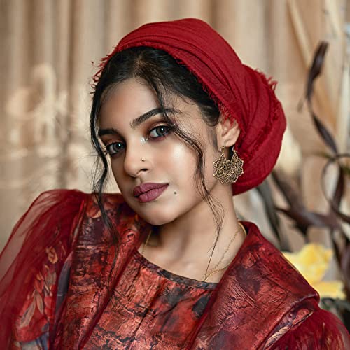 Boho Earrings for Women Trendy Gold Dangle Earrings Vintage Bohemian Indian Country Jewelry Gifts Boho Dress Chic Clothing - color: D1:4pairs boho earrings