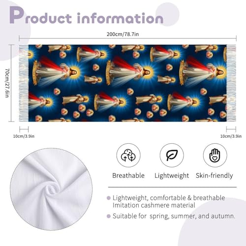 Scarfs for Women Fall Winter Scarves Shawls and Wraps for Evening Dresses - color: Design9