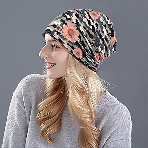 XYIYI Womens Chemo Headwear Hats Cotton Slouchy Beanie Cap Scarf - color: 2pcs Camo Sunflower