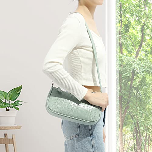 Loiral Small Purse for Women, Retro Classic Tote HandBag Shoulder Bags Clutch Purse - color: Light Green
