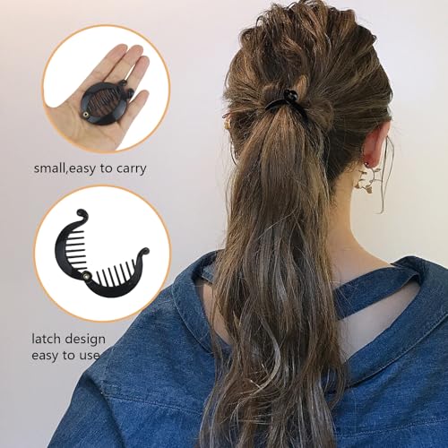 18 PCS Banana Hair Clips Classic Clincher Combs Fishtail Hair Clip Ponytail Hair Holder for Women Girls, 4 Styles