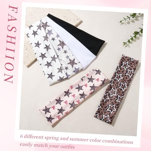 QIUTIMIY Headbands for Women Non Slip - 6 Pack Soft Stretchy Hair Bands for Women’s Hair – Fashion Sports Headbands for Yoga, Workout, Running, Gym, Daily Wear（Style 17） - color: Style 17