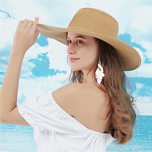 Bohemian Handmade Natural Long Feather Dangle Earrings for Women Multicolor Tassel Feathers Dangle Drop Earrings Vintage Bohemian Earrings Boho Feather Earrings - color: White