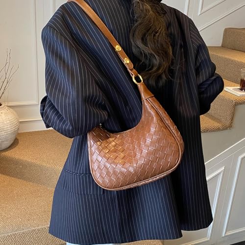 Small Hobo Bags Crescent Shaped Shoulder Bags for Women Mini Cherry Purse Fall Soft Crossbody Handbag 2025 - color: Wy26-97brown
