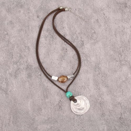 Chunky Necklace for Women Boho Pendant Necklace Statement Western Choker Necklaces for Women Vintage Bohemian Jewelry - style: Boho Rope Necklace