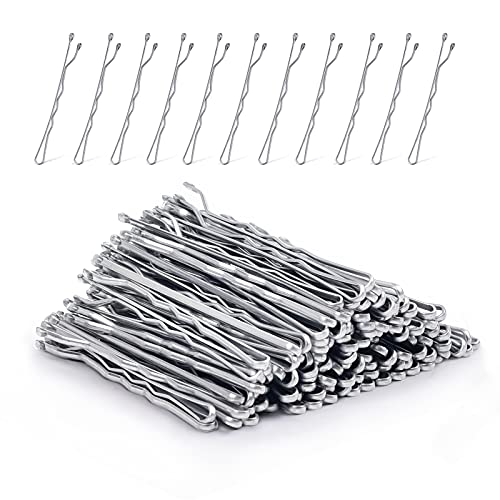 MORGLES Silver Bobby Pins for Gray Hair 120PCS 2Inches Hair Pins for Women with Box - color: Silver（2inch)