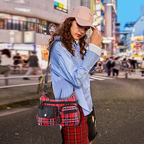 Angel Kiss Crossbody Bags for Women, Ladies Shoulder Handbags and Purses Medium Faux Leather Pocketbooks | Ladies - color: 1red/Black