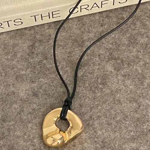Frodete Statement Necklace for Women Chunky Gold Necklaces Long Pendant Necklace Boho Necklaces Gold Pendant Jewelry Cowboy Chic Style Cowgirl Outfit - color: Z10:Gold Pendant Necklace