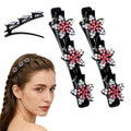 Sparkling Crystal Stone Braided Hair Clips, 2026 New Rhinestone Hair Clips Hair Braid Clips, Girls/Women Hair Accessories for Styling Sectioning (10#) - color: 10#
