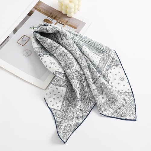 STARWHISPER Multicolored 22''x22'' Cotton Bandana for Women and Men Multi-purpose Headband Hair Scarf Protective Coverage - color: S6-paisley