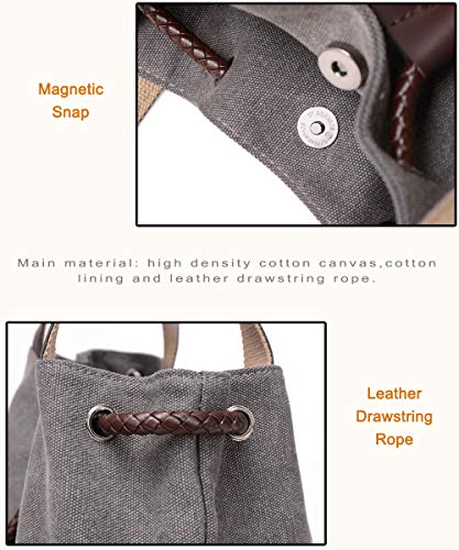 Women Printing Canvas Shoulder Bag Casual Handbags Purse Retro Tote - color: Brown