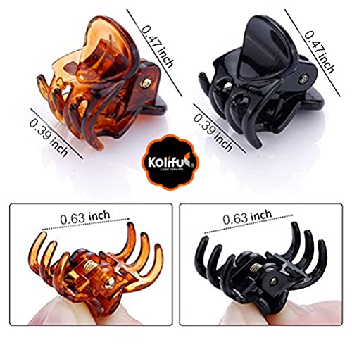 100pc/pack 1cm Hair Claws Clip for Women Girls Plastic Mini Hairpin Hair Clip Clamp Hair Accessories Gifts (100pcs clear) - color: 100pcs clear