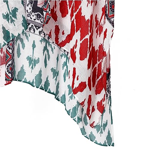 Kimonos for Women Casual Swimsuit Coverup Lightweight Boho Kimono Cardigans for Summer - color: Red Diamond