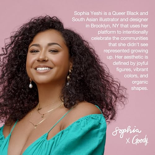 Goody X Sophia Yeshi Ouchless Hold Knotted Headband, Satin-Wrapped Headbands for Women & Men, Gentle Hold, Wide Headband with Beautiful Bold Print