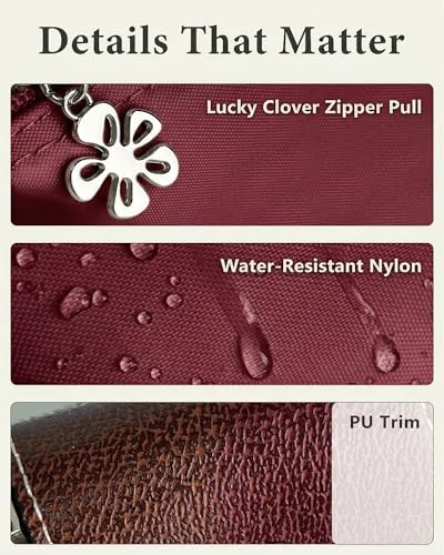 Wuflyover Coin Purse for Women, Mini Nylon Change Purse with Keychain, Small Zip Pouch for Coins, Cash, Cards (red) - color: red