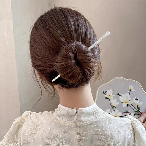 2PCS Alloy Hair Chopsticks Bun Chopsticks Hair Jewelry Abstract Minimalist Hair Chopsticks for Long Thick Hair