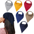 Vercret 6 Pack Hair Scarf Headband for Women Elastic Bandana Head Scarf Large Boho Triangle Kerchief with Clips Non Slip Scarves - color: J Spring Thunder