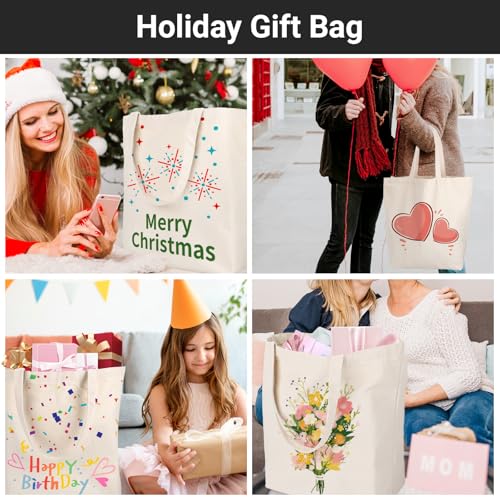 Segarty Blank Tote Canvas Bag with Zipper, 3pcs 19.7x15.7 inch Bags with Handles, 12oz Heavy Duty Reusable Washable Grocery Shopping Bags Plain Bags for Teacher DIY Art Craft Paint Embroidery - size: 19.7"x15.7"x7.9", style: Beige_3pcs