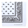 Motique Accessories Extra Large Paisley Bandana 27x27 Inch - color: White