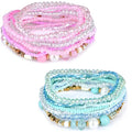 Fuqimanman2020 Bohemian Crystal Beaded Stackable Bracelets Handmade Colorful Crystal Pearl Seed Beads Bracelets for Women Jewelry - color: G