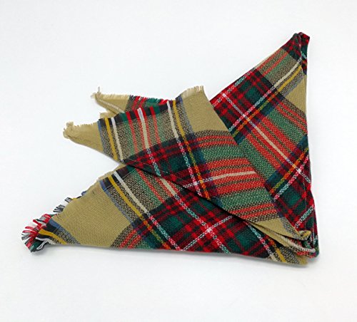Wander Agio Womens Warm Long Shawl Winter Wraps Large Scarves Knit Cashmere Feel Plaid Triangle Scarf - color: Camel Colour 7