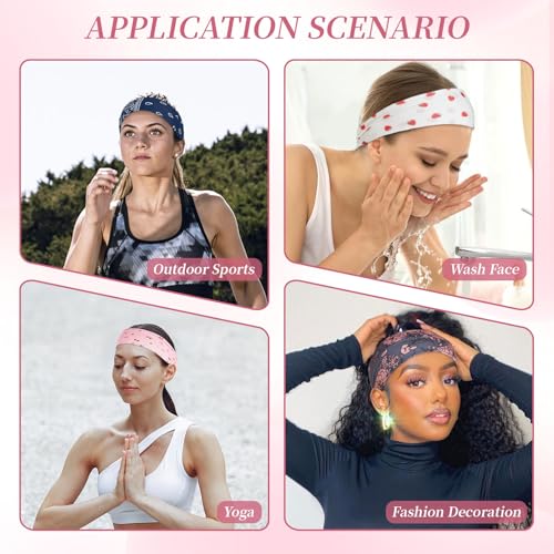 QIUTIMIY Headbands for Women Non Slip - 6 Pack Soft Stretchy Hair Bands for Women’s Hair – Fashion Sports Headbands for Yoga, Workout, Running, Gym, Daily Wear(Style 7) - color: Style 7