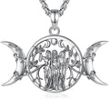 INFUSEU Mystical Hecate Triple Moon Goddess Necklaces, Divine Feminine Protection Gifts - style: Triple Moon Goddess - Tree of Life