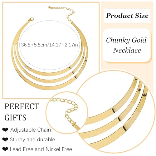 choice of all Chunky Gold Necklace Statement Necklace for Women Punk Chain Thick Gold Choker Jewelry Trendy Birthday Gifts - color: F:chunky necklace