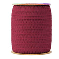 Mandala Crafts Maroon Stretch Lace Soft Elastic Trim Roll - 55 Yards 1 Inch Wide Stretchy Frilly Picot Ribbon for Sewing Lingerie, Headbands, Underwear, and Crafts - color: Maroon
